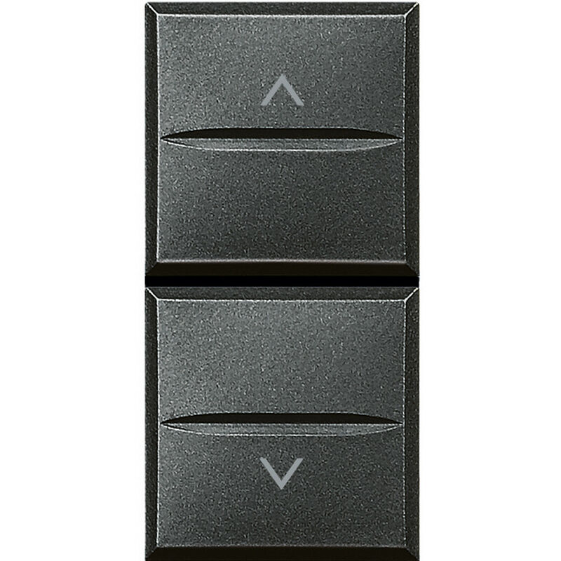 Bticino - Double bouton commutateur 1-0-2 Axolute axial anthracite HS4027