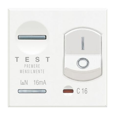 BTICINO axolute - interruttore magnetotermico differenziale 1P+N 10A 10mA 2 moduli HD4305A10