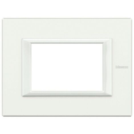 Bticino Axolute Platte 3 Module Weiß Monochrom HA4803HD