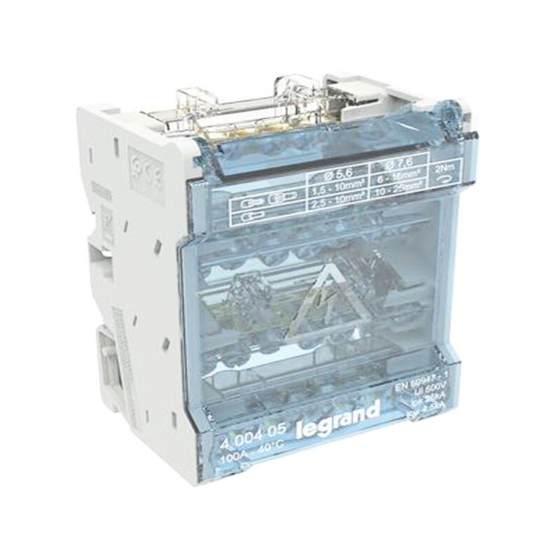 Support modulaire Bticino 100A 4 pôles 7 trous 4 modules 400405