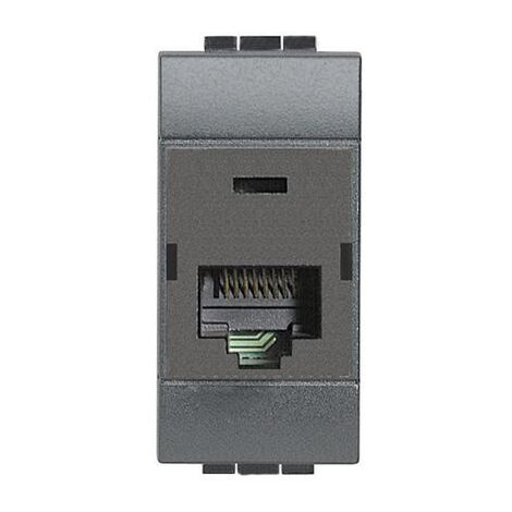 BTICINO btnet - module connecteur UTP international RJ45 CAT5E vivant anthracite L4262C5E