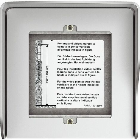 Bticino caja fuera de la pared 1 módulo con techo de lluvia integrado Acabado Allmetal 350611