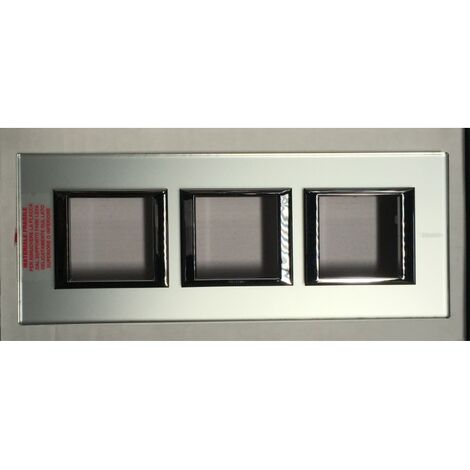 Bticino Cofrel 24596 - Plaque MIRROIR D…POLI - 3 X 2 Modules ENTRAXE 71 H