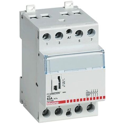 Bticino contattore 4NO 63A 230V 3 moduli FC4A6/230N