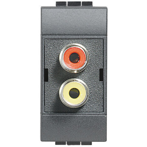 BTICINO Doppio Connettore Tipo Rca Livinglight Antracite