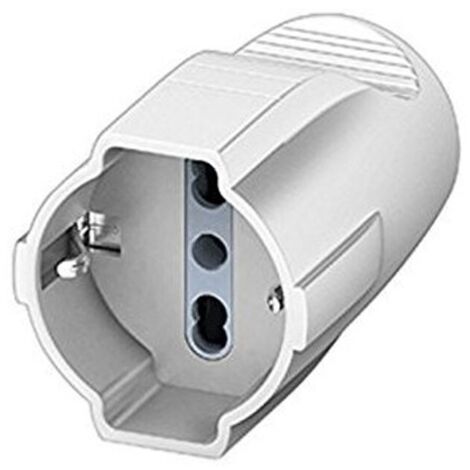Bticino Enchufe universal de dos vías alemán-italiano blanco S2676TAE