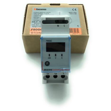 BTicino F80GC BTDIN Serie Prioritäts-Lastmanagement-Modul, grau