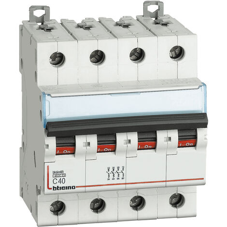 BTicino FA84C40 Interruttore Magnetotermico Modulare BTDIN45 4P 40A Curva C
