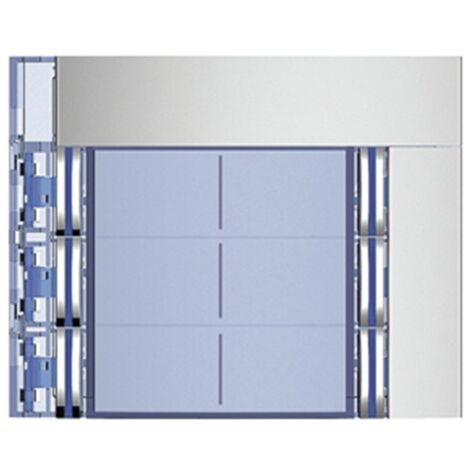 BTICINO frontale 6 boutons sur colonne double finition Allmetal 352161
