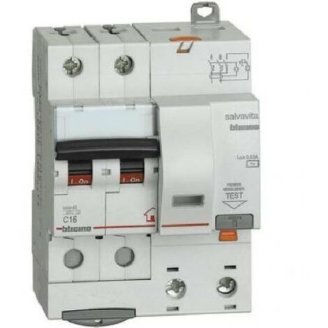 BTicino GC8230AC16 Interruttore Magnetotermico Differenziale BTDIN-RS 2P Tipo AC 16A