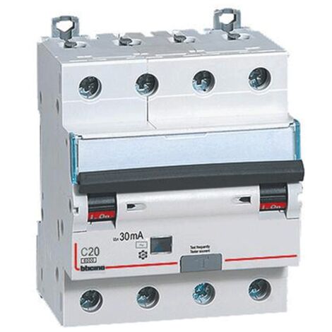 BTicino GN8843AC20 Differentialschutzschalter BTDIN60 4P AC Typ 20A