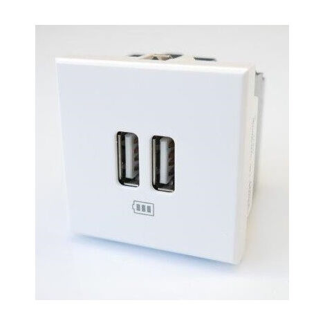 Bticino HD4285C2 Chargeur USB 5V 2p blanc - Axolute