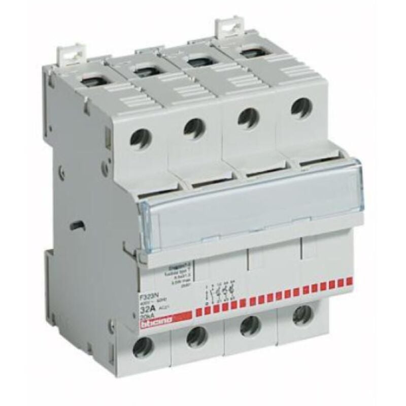 Bticino - Sectionneur Porte-fusible 3P+N 32A 500V 4 modules F323N
