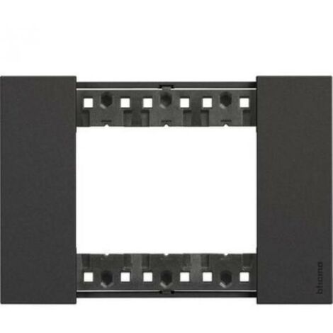 BTICINO KA4803KG - Placca  3 Moduli - Nero - Now