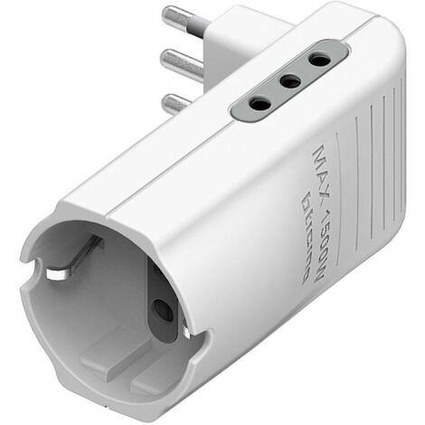 Bticino kit - adattatore corner 2 prese 10a + 1 presa p30 colore bianco s3615de