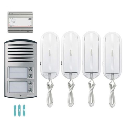Bticino Kit citofono Quadrifamiliare Sprint a 2 fili - 4 chiamate- 366821/B