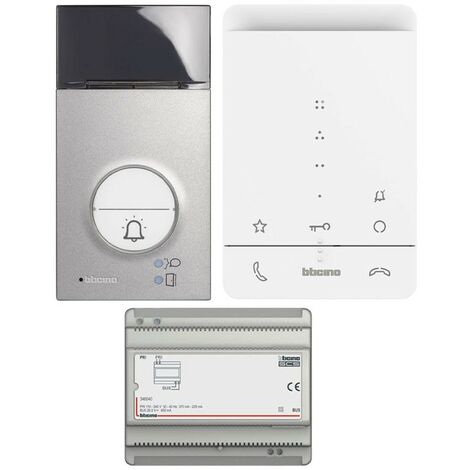 Bticino – Interphone audio mains-libres 2 fils – Platine de rue IP54 – Montage en saillie ou encastré – 364232 - 100A16E