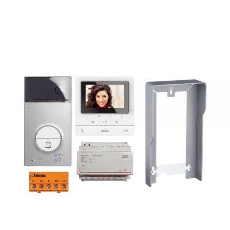 Bticino Kit video vivavoce Wi-Fi monofamiliare Linea 3000 + Tetto antipioggia - 364614