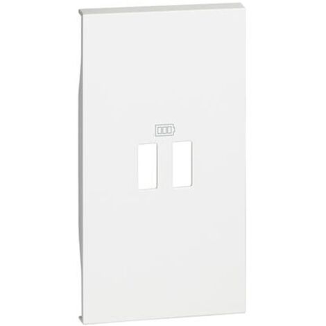 BTICINO KW12C - Cover per Caricatore USB 2 moduli - Bianco - Living NOW