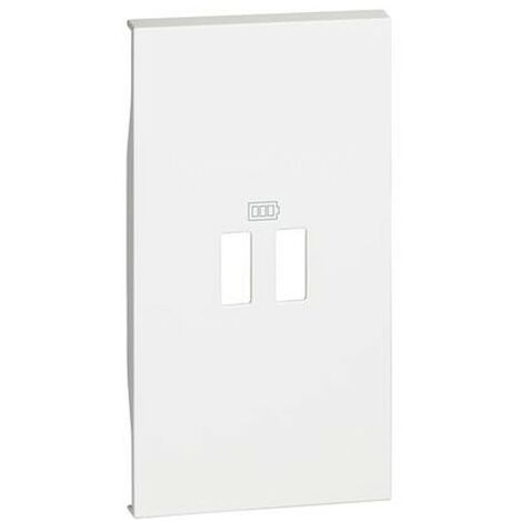 BTICINO KW12C - Cover per Caricatore USB 2 moduli - Bianco - Living NOW