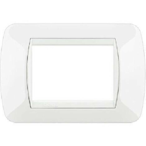 BTICINO L4803BI - Placca 3 Moduli - Bianco - LivingLight