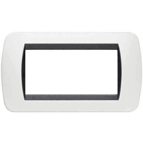 BTICINO L4804PB - Placca 4 Moduli - Bianco - LivingLight