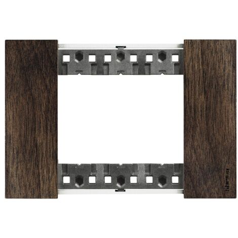 Bticino Living de 3 Módulos de color madera de nogal KA4803LG