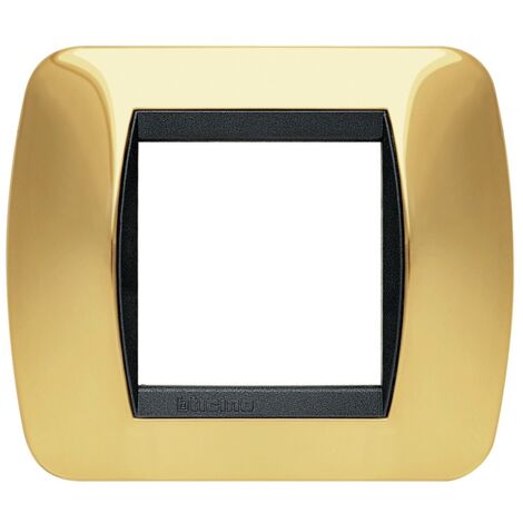 Bticino Living International Abdeckrahmen 2 Module gold L4802OR
