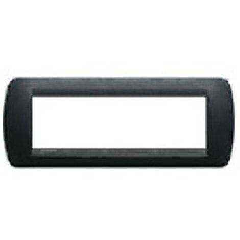 Bticino Living International Abdeckrahmen 7 Module dunkel Stahl L4807PA