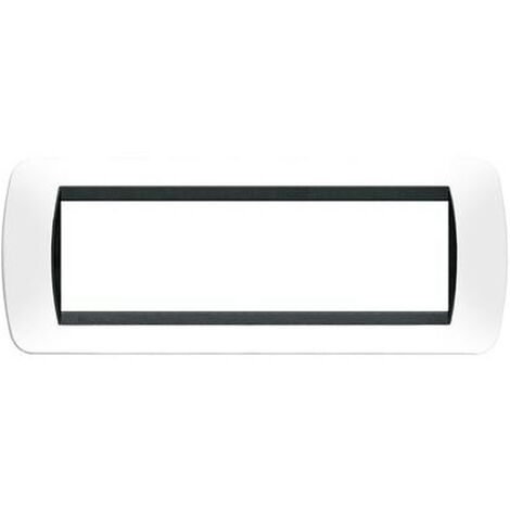 Bticino Living International Abdeckrahmen 7 Module weiß L4807PB