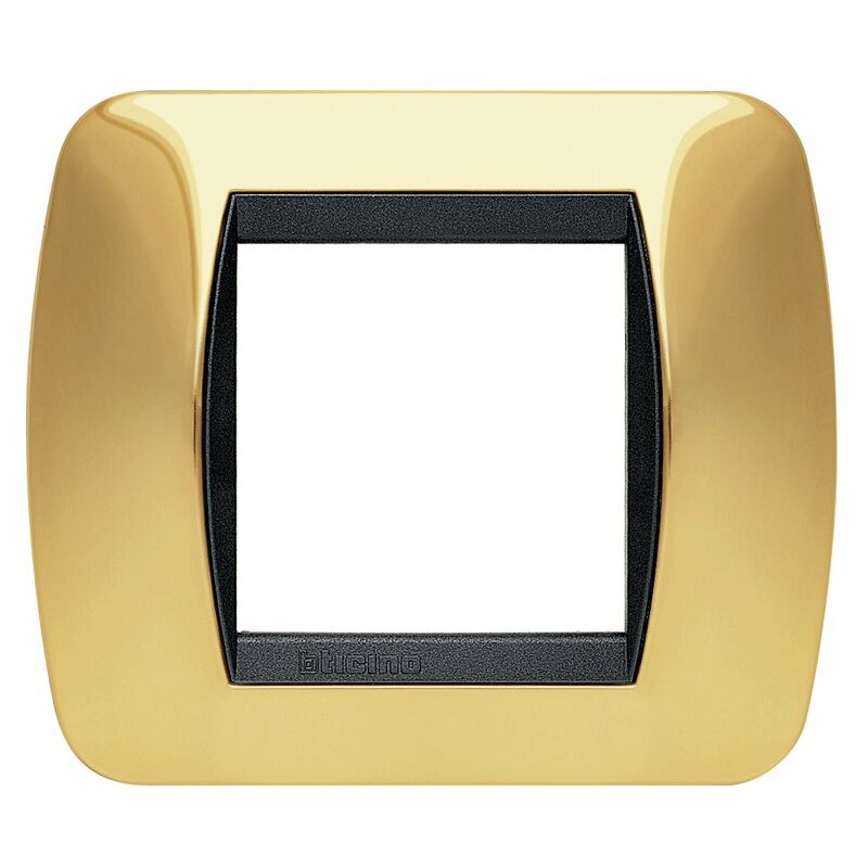 Bticino - Living International plaque 2 modules or brillant L4802OR