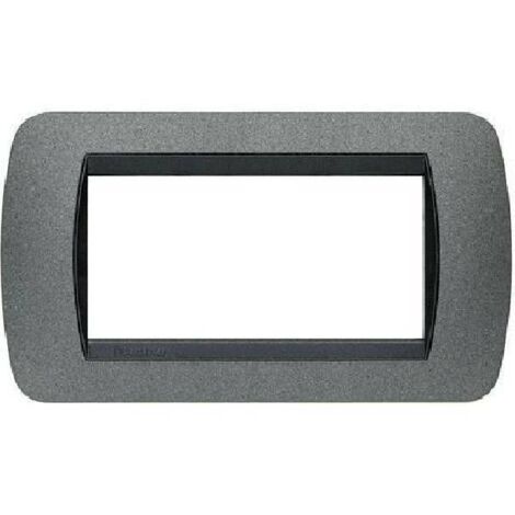Bticino Living International placa 4 módulos grafito L4804GF