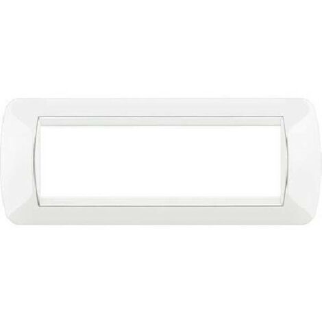 Bticino Living International placa 7 módulos blanco L4807BI