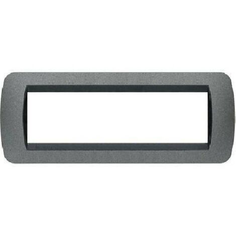 Bticino Living International placa 7 módulos grafito L4807GF