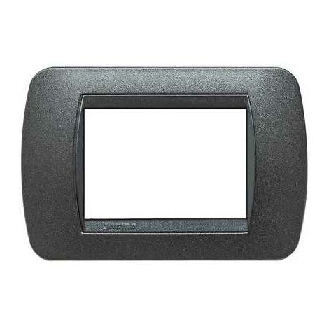 Bticino Living International Placca 3 Moduli grafite nero L4803GFN