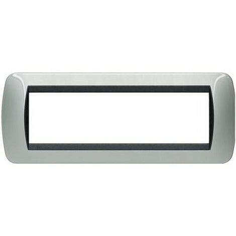 Bticino Living International placca 7 moduli alluminio L4807AL