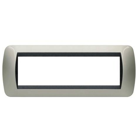 Bticino Living International placca 7 moduli titanio chiaro L4807TC
