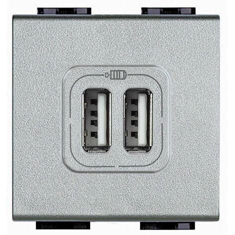 Bticino Living Light NT4285C2 LL - caricatore USB 2 prese tech