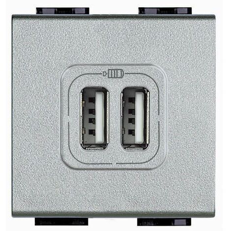 Bticino Living Light NT4285C2 LL - USB-Ladegerät 2 Tech-Buchsen