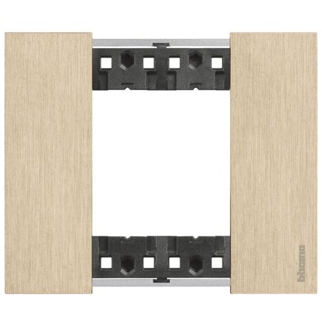 Bticino Living Now 2 Module Abdeckrahmen Farbe Gold KA4802ZW