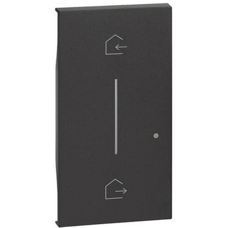 Bticino Living Now beleuchtbare Abdeckung, Symbol: ENTRA&ESCI Wireless, Schwarz KG40M2