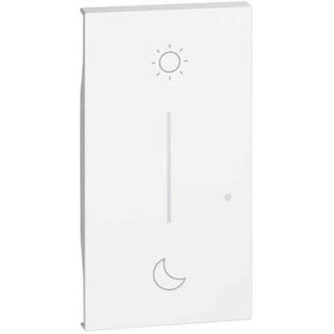 Bticino Living Now beleuchtbare Abdeckung, Symbol: NOTTE&GIORNO Wireless Weiß KW41M2