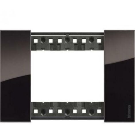 Bticino living now placca 3 moduli in plastica bimaterica colore notte ka4803dg