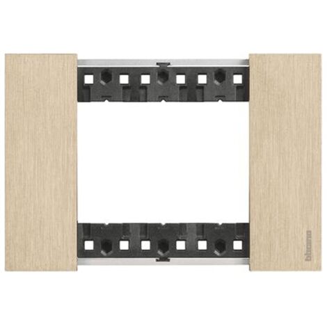 Bticino Living Now Platte, 3 Module, Farbe: Gold KA4803ZW