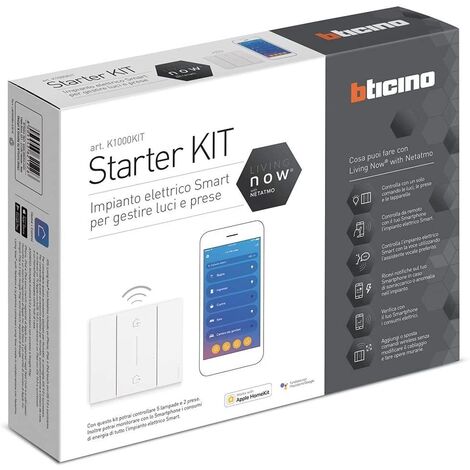 BTicino Living Now Starter Kit Impianto Elettrico Smart Per Gestire Luci E Prese