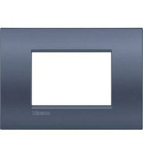 Bticino livinglight air placca 3 moduli colore blue moon lnc4803bm
