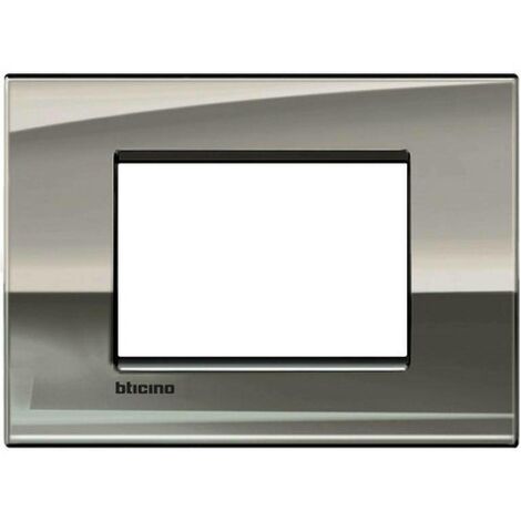 Bticino livinglight air placca 3 moduli colore palladio lucido lnc4803pl