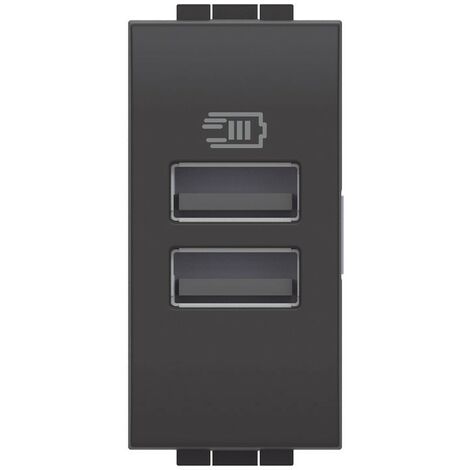 Bticino LivingLight antracita L4191AA Cargador USB