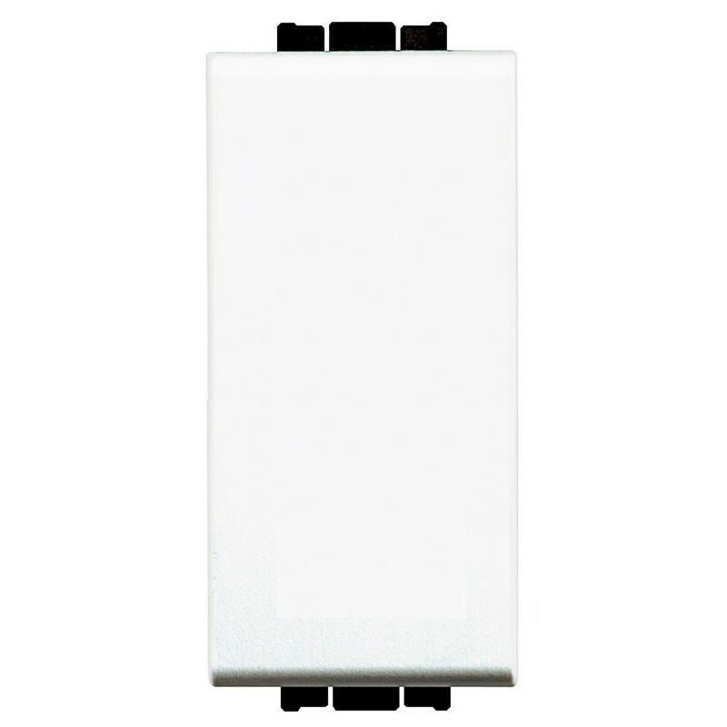 Legrand Bticino Living Light Pulsante Doppio Unipolare 16A - Modulo 1 Pezzo, Colore TECH Grigio Argento
