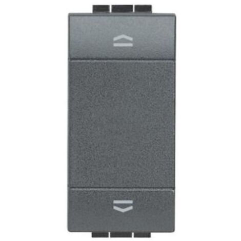 Bticino Livinglight double bouton commutateur 1-0-2 anthracite L4027N